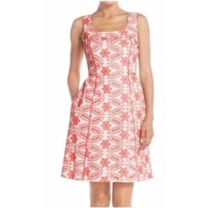 Adrianna Papell Pink Scoop Neck Sleeveless Mini Dress
